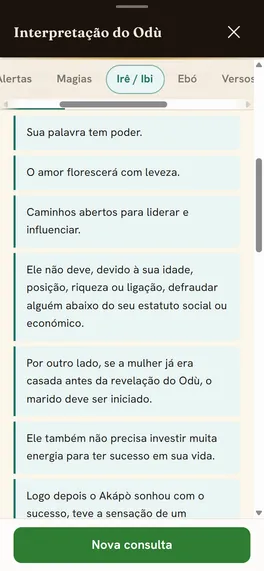 Aba Irê e Ibi do Odù: bênçãos e avisos