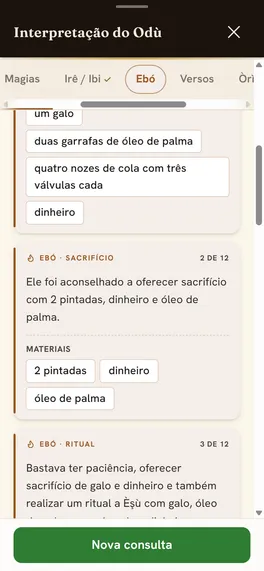 Aba Ebó do Odù: os ebós que o próprio Odù pede, com materiais