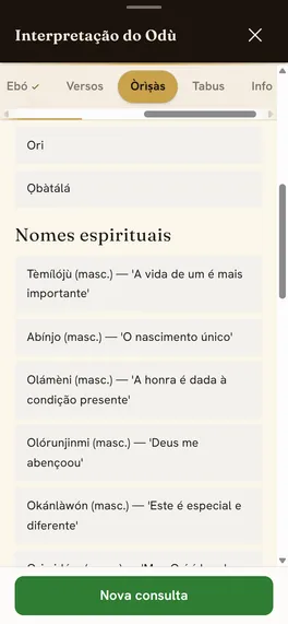 Aba Òrìṣàs do Odù: regentes, nomes espirituais e profissões